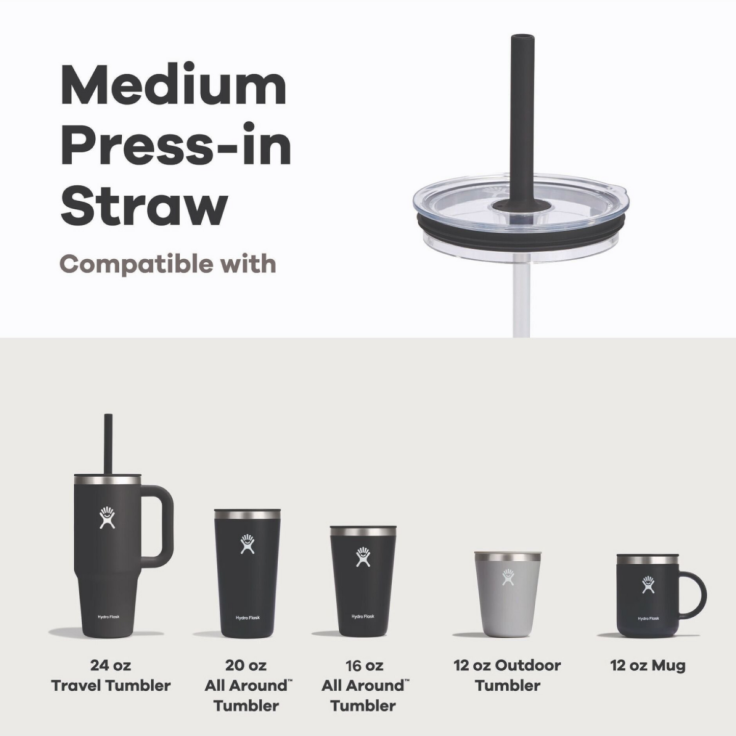 Medium Press-In Straw Lid