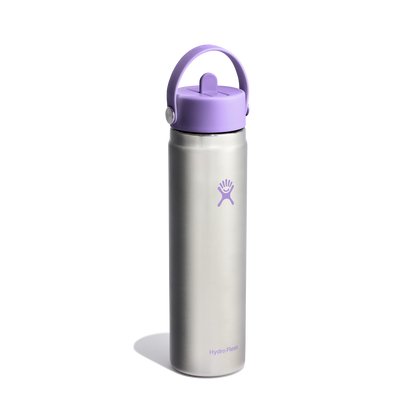 24oz (709mL) Wide Mouth with Flex Straw Cap - Stainless Steel