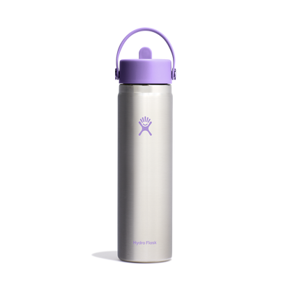 24oz (709mL) Wide Mouth with Flex Straw Cap - Stainless Steel