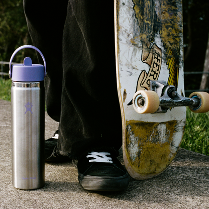 24oz (709mL) Wide Mouth with Flex Straw Cap - Stainless Steel