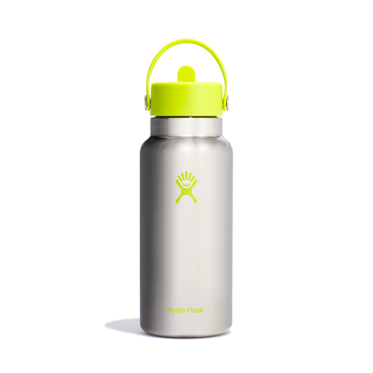32oz (946mL) Wide Mouth with Flex Straw Cap - Stainless Steel