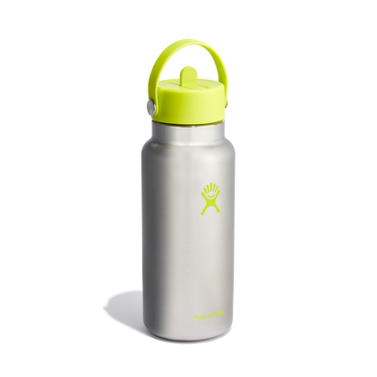 32oz (946mL) Wide Mouth with Flex Straw Cap - Stainless Steel