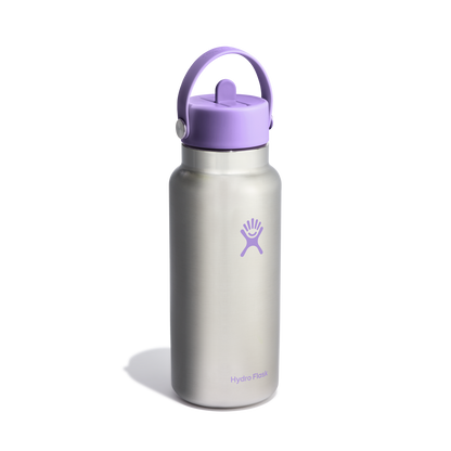 32oz (946mL) Wide Mouth with Flex Straw Cap Stainless Steel